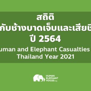 สถิติคนกับช้างบาดเจ็บและเสียชีวิต พ.ศ. 2564