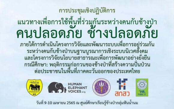 แนวทางการใช้พื้นที่ร่วมกันระหว่างคนกับช้างป่า คนปลอดภัย ช้างปลอดภัย